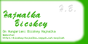 hajnalka bicskey business card